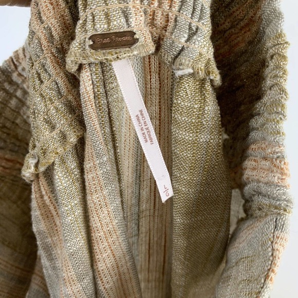 Free People Moonlight Pull On Pants Women’s Size Large Palazzo Pants Linen Blend - Picture 6 of 7